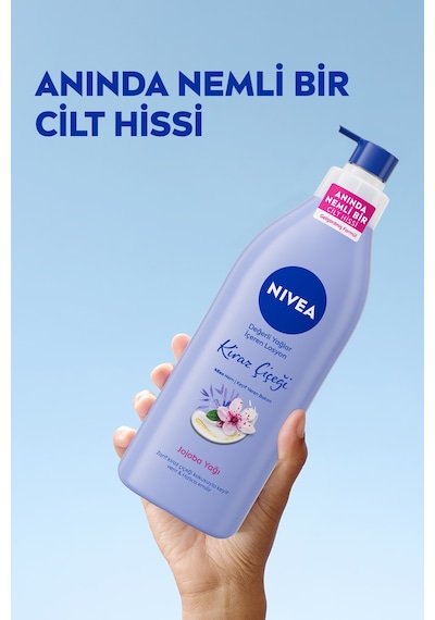 Değerli Yağlar Içeren Nemlendirici Vücut Losyonu 400ml, Kiraz Çiçeği, Jojoba Yağı, Kuru Cilt Tipleri