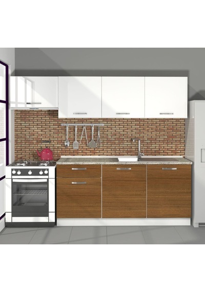 Decoraktiv Smart 240 Mdf Hazır Mutfak Dolabı - Tezgah Dahil - Ceviz Beyaz Beyaz - Ceviz Decoraktiv Smart 240 Mdf Hazır Mutfak Dolabı - Tezgah Dahil - Ceviz Beyaz Beyaz - Ceviz