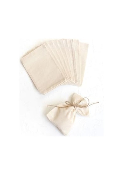 Düz Krem Ham Bez Kese - 10x15 Cm, 10 Adet