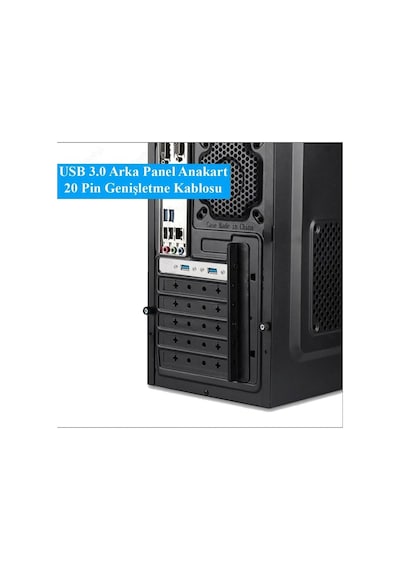 Koodmax 19 Pin Usb 3.0 Arka Pci Panel Braketi 2 Port Çoklayıcı Kablo