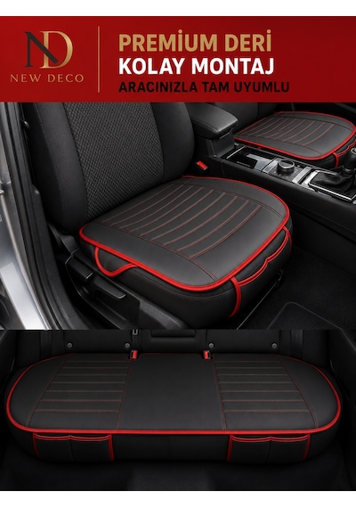 Renault Duster Araçlara Uyumlu Premium Deri 3 Parça Oto Koltuk Minderi Araca Uyumlu 4 Mevsim Kolay Montaj 32663289