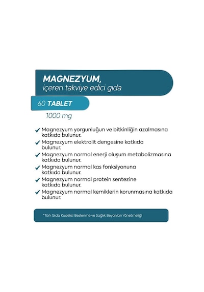 Tr Magtrio Complex Magnezyum Bisglisinat, Taurat Ve Malat 60 Tablet