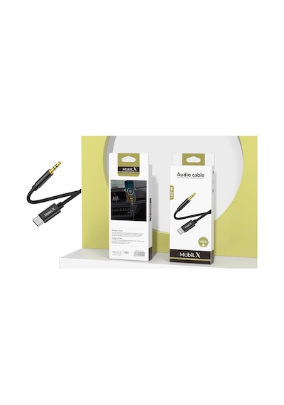Mobilx Type-c To 3.5mm Aux Ses Kablosu 1m, Stereo Destekli, Dayanıklı Örgülü Kablo