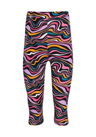 Lovetti Kız Çocuk Colorful Waves Desen Kapri 1521 Çok Renkli