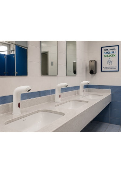 Perla Tek Su Fotoselli Beyaz Lavabo Bataryası Acar 01.02.208b Altın