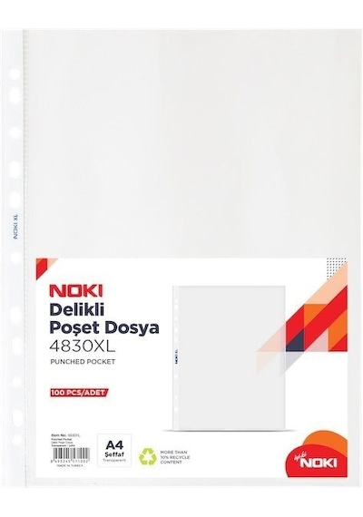 Noki 4830XL A4 Şeffaf Poşet Dosya 100'lü