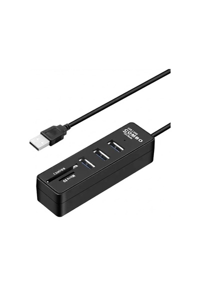Combo 3 Port Usb 2.0 Hub + Tf / Sd Kart Okuyucu