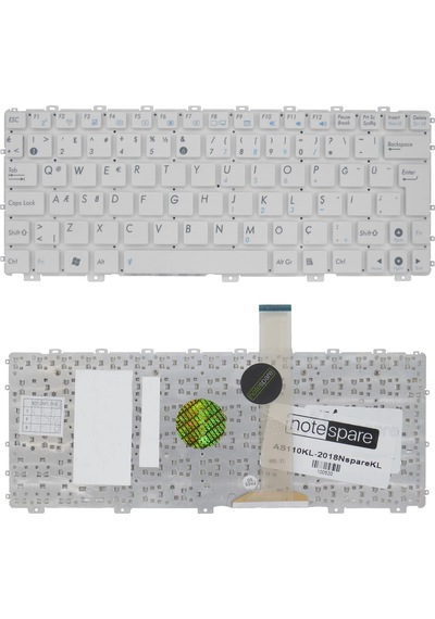 Asus Uyumlu Eee Pc 1015pem-blu011w, 1015pem-blu012s, 1015pem-blu019s Klavye Tr Beyaz