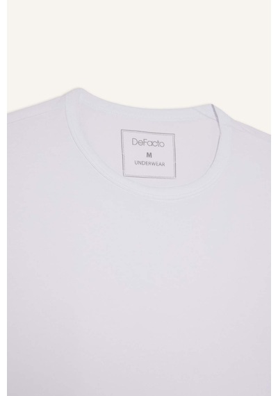 Defacto Slim Fit Dar Kesim Bisiklet Yaka Üst L4885az25auwt34 Beyaz