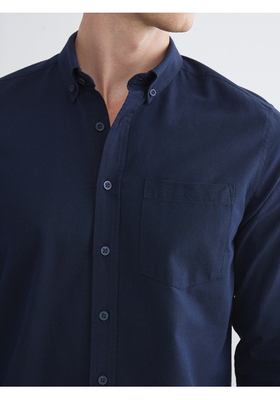 Lcwaıkıkı Classic Lacivert Regular Fit Uzun Kollu Oxford Erkek Gömlek