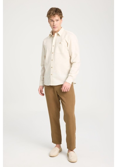 Wrangler Relaxed Fit Geniş Kesim Bej Gömlek W241245614 Bej