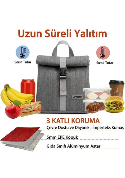 Frelso Termal Beslenme Çantası Gri