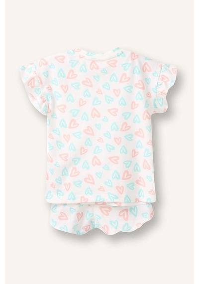 Defacto Baskılı 2li Ecru Pijama Takımı Kız Bebek H9309a526smer233 Ekru-er233