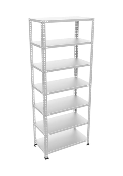 Çelikrafburada 7 Katlı Çelik Galvaniz Arşiv Rafı Depo Rafı Kiler Rafı 43x60x250 Dx51 Kalite Gümüş