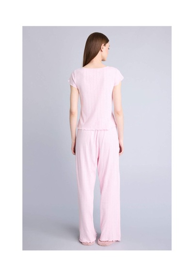 Defacto Regular Fıt Kısa Kollu 2li Takım H5915ax26smpn186 Pembe-pn186