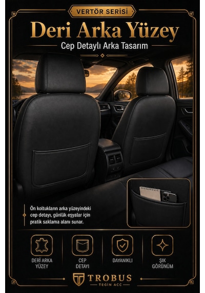 Subaru Impreza 2008-2011 Uyumlu Süvari Serisi Füme Siyah Oto Koltuk Kılıfı