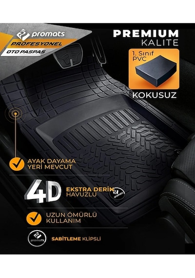Hyundai Accent Blue 4d Oto Paspas Profesyonel Siyah