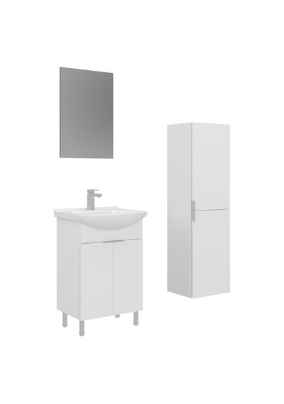Orka Purus 55 Cm Parlak Beyaz Düz Aynalı Banyo Dolabı Takım Ve Boy Dolabı Ayaklı Beyaz Orka Purus 55 Cm Parlak Beyaz Düz Aynalı Banyo Dolabı Takım Ve Boy Dolabı Ayaklı Beyaz