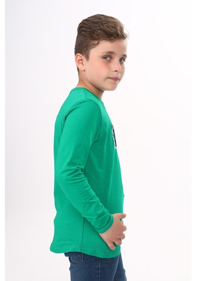 Toontoy Kids Toontoy Erkek Çocuk Yaprak Baskılı Tişört Yeşil