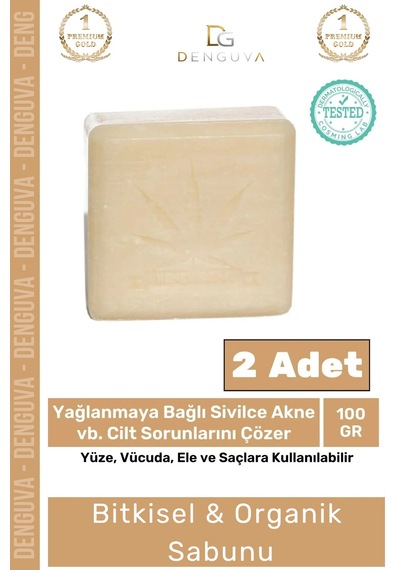 %100 Doğal Güzel Kokulu El Yüz Saç Vücut Cilt Orijinal Kenevir Sabunu - 2 Adet Karışık