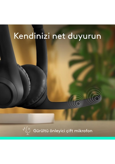 Logitech Zone 300 Gürültü Önleyici Mikrofonlu Kablosuz Bluetooth Kulaklık - Siyah