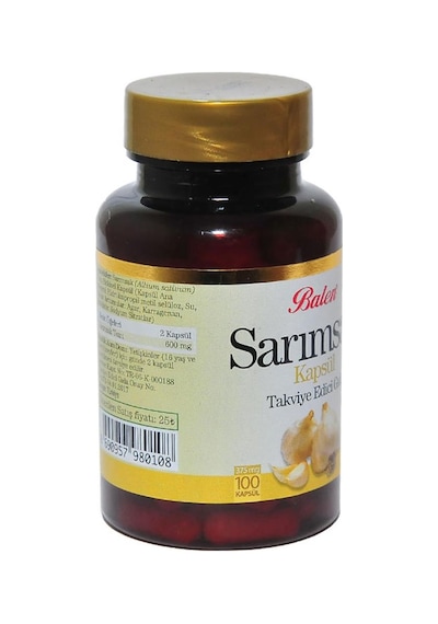 Balen Sarımsak Kapsülü Takviye Edici Gıda 375 MG x 100 Adet