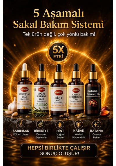 Safvital Sakal Gelişim Sistemi Bakım Seti 5'li