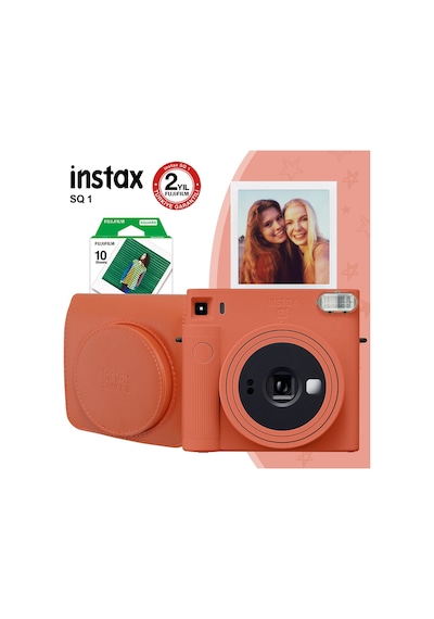 Fujifilm Instax SQ1 Terracotta Fotoğraf Makinesi +  Seti 3 Turuncu
