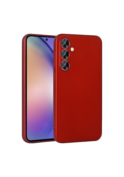 Zore Galaxy S25 Fe Kılıf Zore Premier Silikon Kapak - Kırmızı
