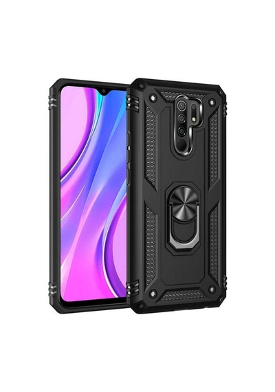 Xiaomi Redmi 9 Kılıf Zore Vega Kapak Siyah