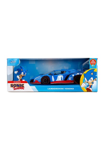 Jada Sonic The Hedgehog Lamborghini Veneno Model Araba Ve Sonic F Çok Renkli