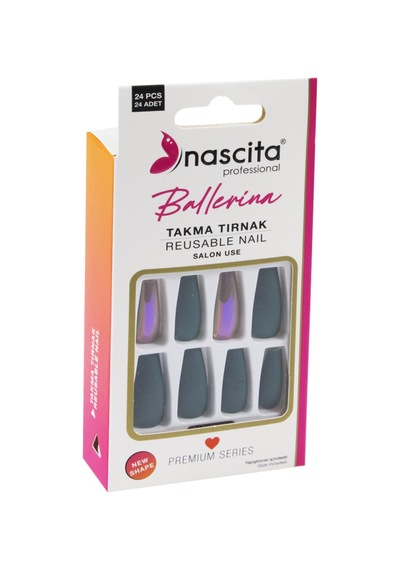 Nascita Ballerina Takma Tırnak Renkli 24 Lü Set Nasnaıl00156