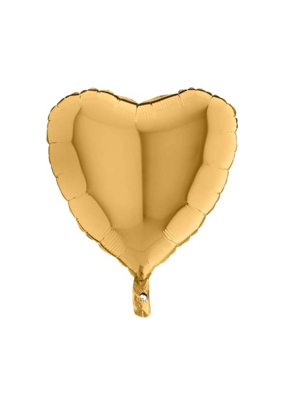 Kalp Folyo Balon. 45 CM - Altın