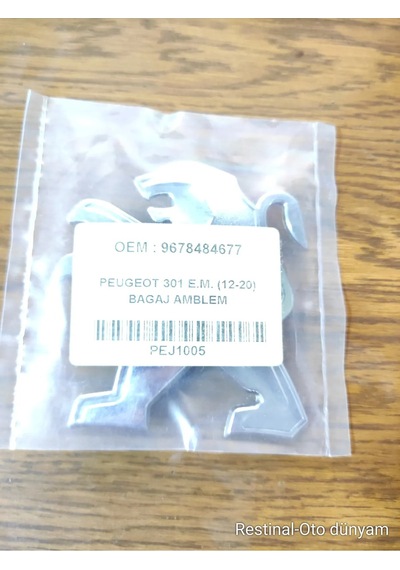 Peugeot 301 Ön Arma 2012-2016 Yılları Arası Uyumlu Pejo 301 Ön Panjur Aslanı 3m 3d Krom