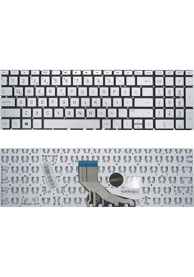 Hp Uyumlu 15-dw2012nt 3h819ea , 15-dw2013nt 3h820ea Klavye Tr Gümüş Gri