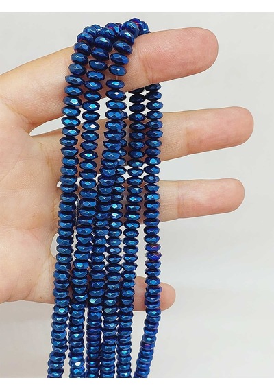 Yasamtohumu Hematit Taşı Rondela Dizi 3x6mm 54668 Çok Renkli