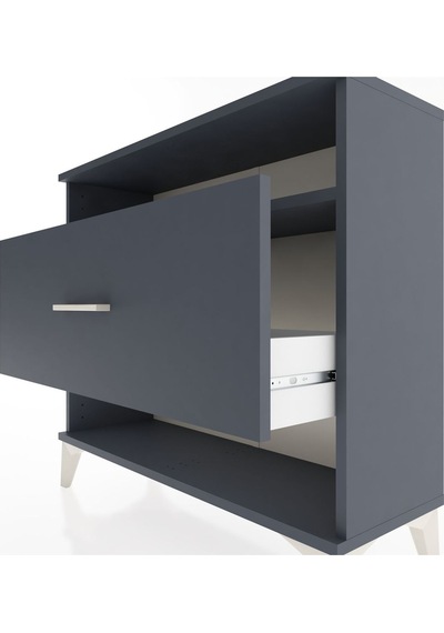 Arges Şifonyer Tek Raflı Tek Çekmeceli 88x30x80 Antrasit-antr... Antrasit