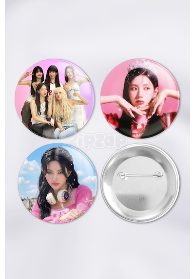 İ-dle Kpop Çanta Süsü Rozet İğneli Buton Rozet Seti 3 Adet Üçlü