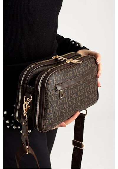 Just Polo Kadın Günlük Kullanıma Uygun Su Geçirmez Lüks Ve Şık Omuz Çantası Shoulder Bag Kahverengi
