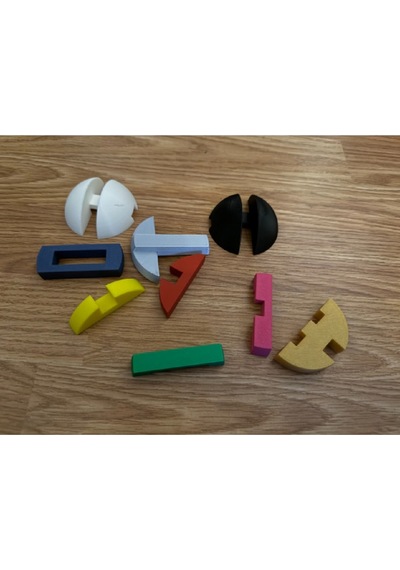 Montessori 9 Parçalı Birbirine Geçen Bulmaca Küre