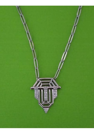 Beren Aksesuar Stainless Steel Serenay Leyla Çelik Kolye Gümüş