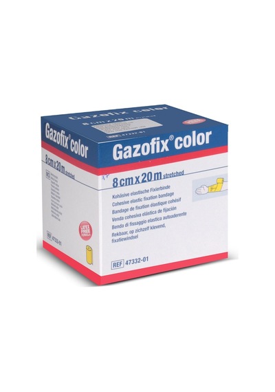 Gazofix Color LF Bsn Fiksasyon Bandajı 8 CM x 20 M Sarı