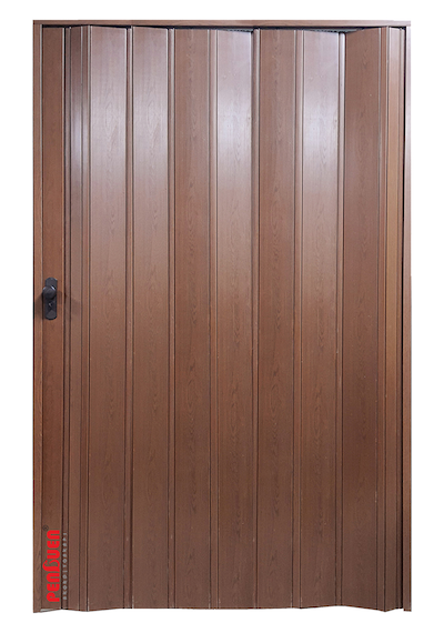 Penguen Akordiyon Kapı Ceviz Camsız En 118-132 Cm Boy 220 Cm Aras