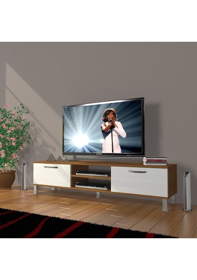 Decoraktiv Eko 140 Slm Dvd Krom Ayaklı Tv Ünitesi Tv Sehpası - Ceviz - Beyaz Ceviz - Beyaz Decoraktiv Eko 140 Slm Dvd Krom Ayaklı Tv Ünitesi Tv Sehpası - Ceviz - Beyaz Ceviz - Beyaz
