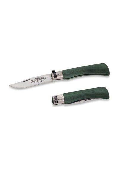 Old Bear 19 Cm Lamıne Yesıl Ahsap 7 1/2'' M Kamp Çakı Yeşil