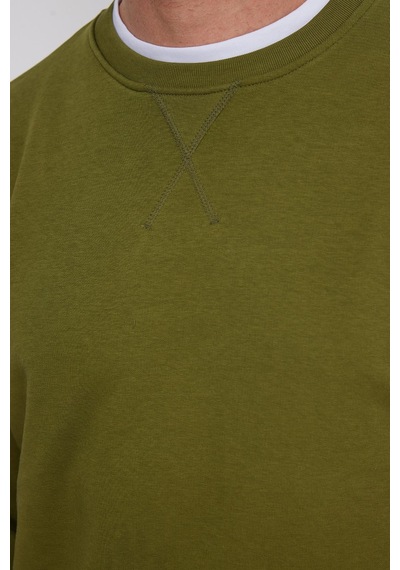 Tudors Unisex Relax Fit Rahat Kesim %100 Pamuk 3 İplik Basic Yeşil Bisiklet Yaka Sweatshirt-35151 Yeşil Tudors Unisex Relax Fit Rahat Kesim %100 Pamuk 3 İplik Basic Yeşil Bisiklet Yaka Sweatshirt-35151 Yeşil