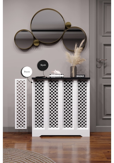 Dekoratif Petek Dolabı Kalorifer Peteği Kapatma Ünitesi Modern Tasarım İç Ölçü 76 Cm Dış Ölçü 80 Cm Petek 76 Beyaz Üstü Siyah D3 Dekoratif Petek Dolabı Kalorifer Peteği Kapatma Ünitesi Modern Tasarım İç Ölçü 76 Cm Dış Ölçü 80 Cm Petek 76 Beyaz Üstü Siyah D3