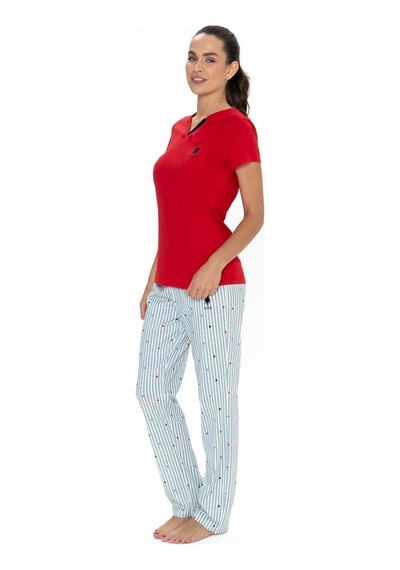 U.s. Polo Assn. Kadın Kırmızı Pijama Takım Kırmızı