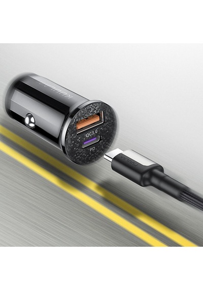 Kuulaa 42W Usb + Type-C Çift Çıkışlı Mini Hızlı Araç Şarj Cihazı