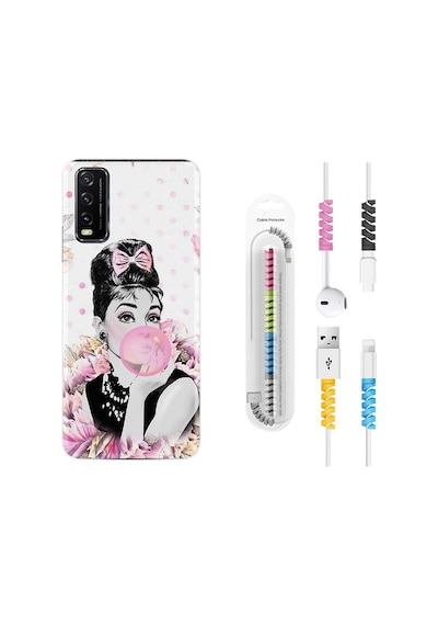 Vivo Y20 Kılıf Kablo Koruyuculu Audrey Glue 1420